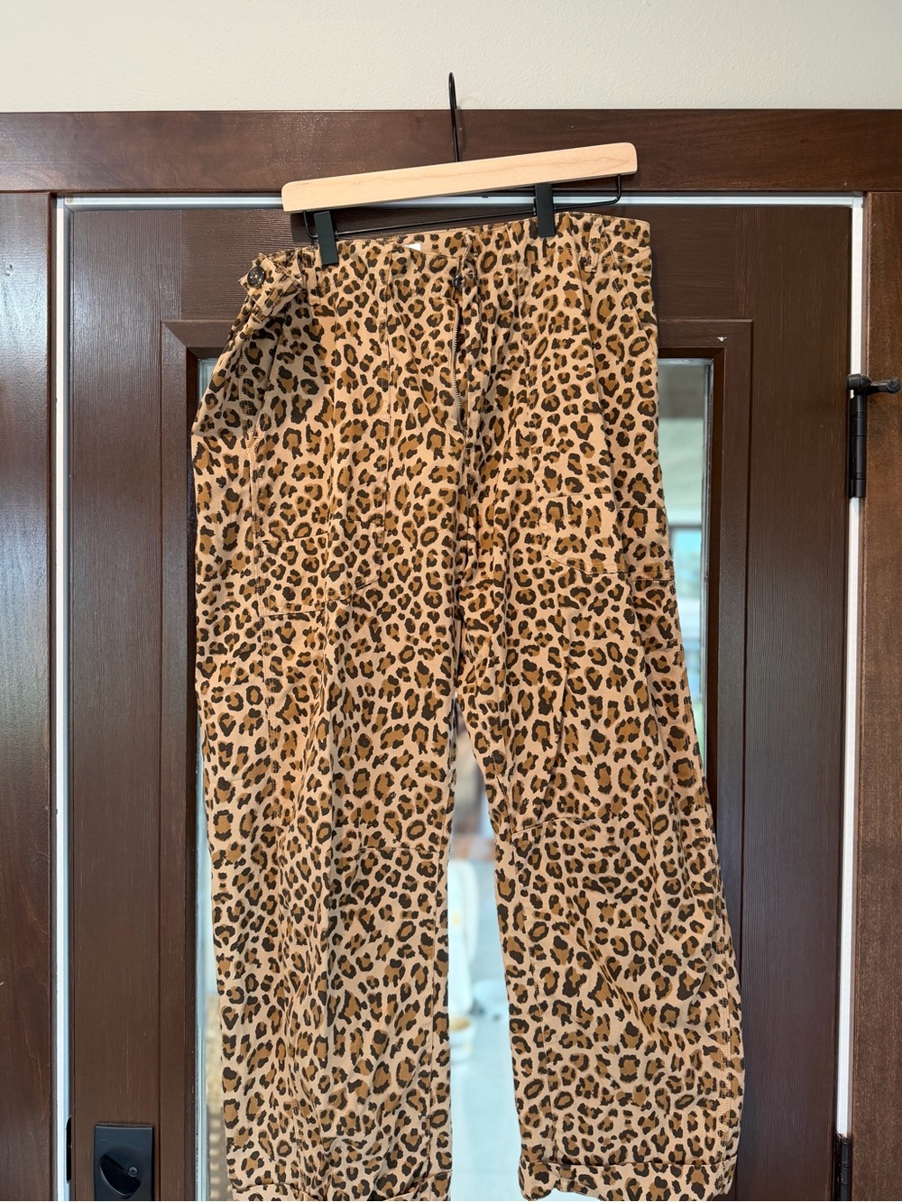 pistola Kids Leopard-Print Joggers in Tan and Black